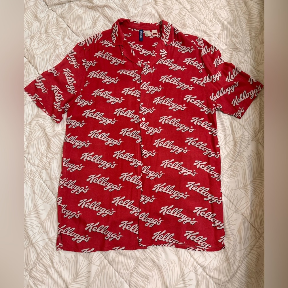 H&M Men shirt, size S, red